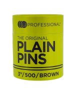 Lady Jane Professional 3" Plain Pins Hairpins Brown 500 Pack