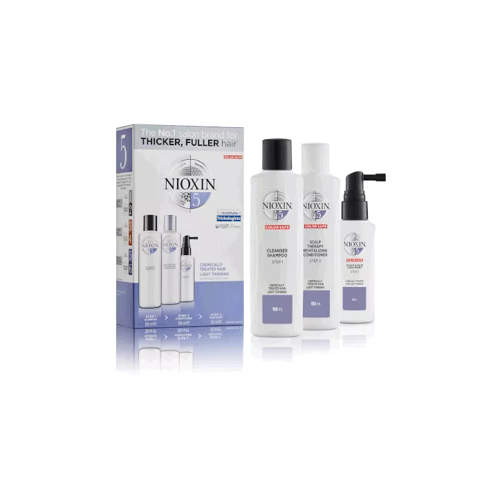 Nioxin Kit System 5 for Bleached Chemically Treated Hair with Light Thinning
