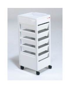 Studio Trolley- White With Flat Top