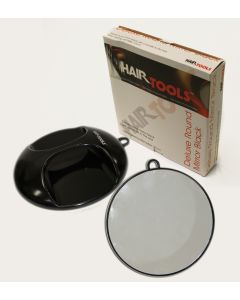 Hair tools Deluxe Round Mirror Black With Bracket
