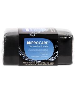 Procare Disposable Towels 50 Pack Black