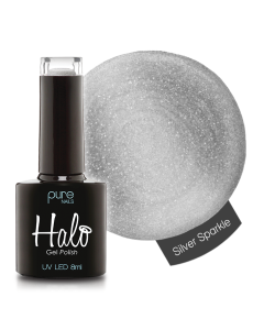 Halo Gel Polish - Silver Sparkle 8Ml