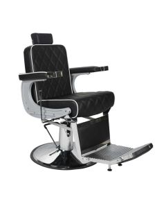 Chrysler Barber Chair Black with White Piping