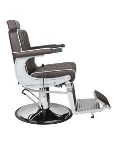Chrysler Barber Chair Brown with White Piping