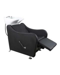 Manhattan Back Wash Unit Black with White Basin