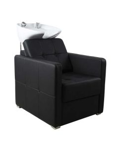 Dakota Back Wash Unit Black with White Basin