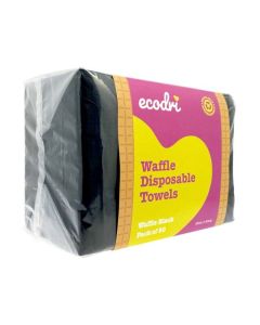 Ecodri Waffle Disposable Towels Black (50)