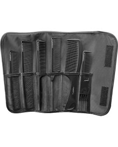 Combank Carbon 6 Piece Comb Set Black