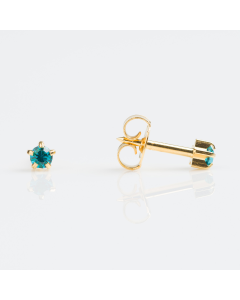 Studex-Regular Gold Plated Tiffany December Blue Zircon R112Y-12 Pack