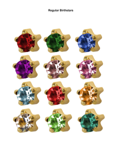 Studex-Regular Gold Plated Tiffany Assorted January-December R113Y-12 Pack