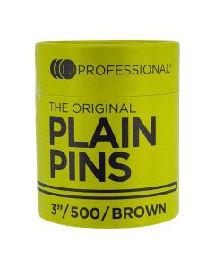 Lady Jane Professional 3" Plain Pins Hairpins Brown 500 Pack