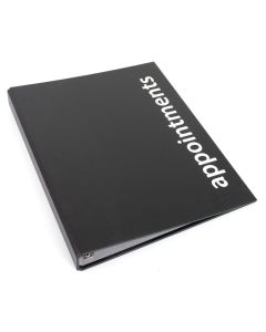 Agenda Loose Leaf Binder - 4/6 Assistant - Black