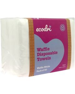 Ecodri Waffle Disposable Towels White(50)
